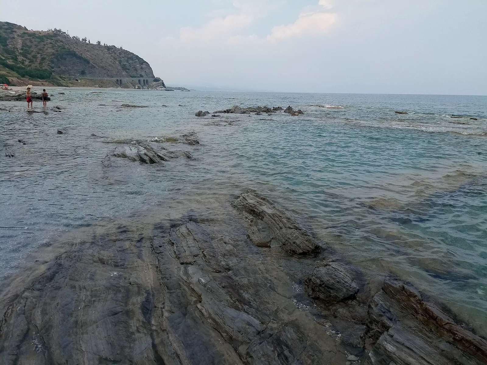 Rocky Capo Bruzzano beach on the Ionian coast