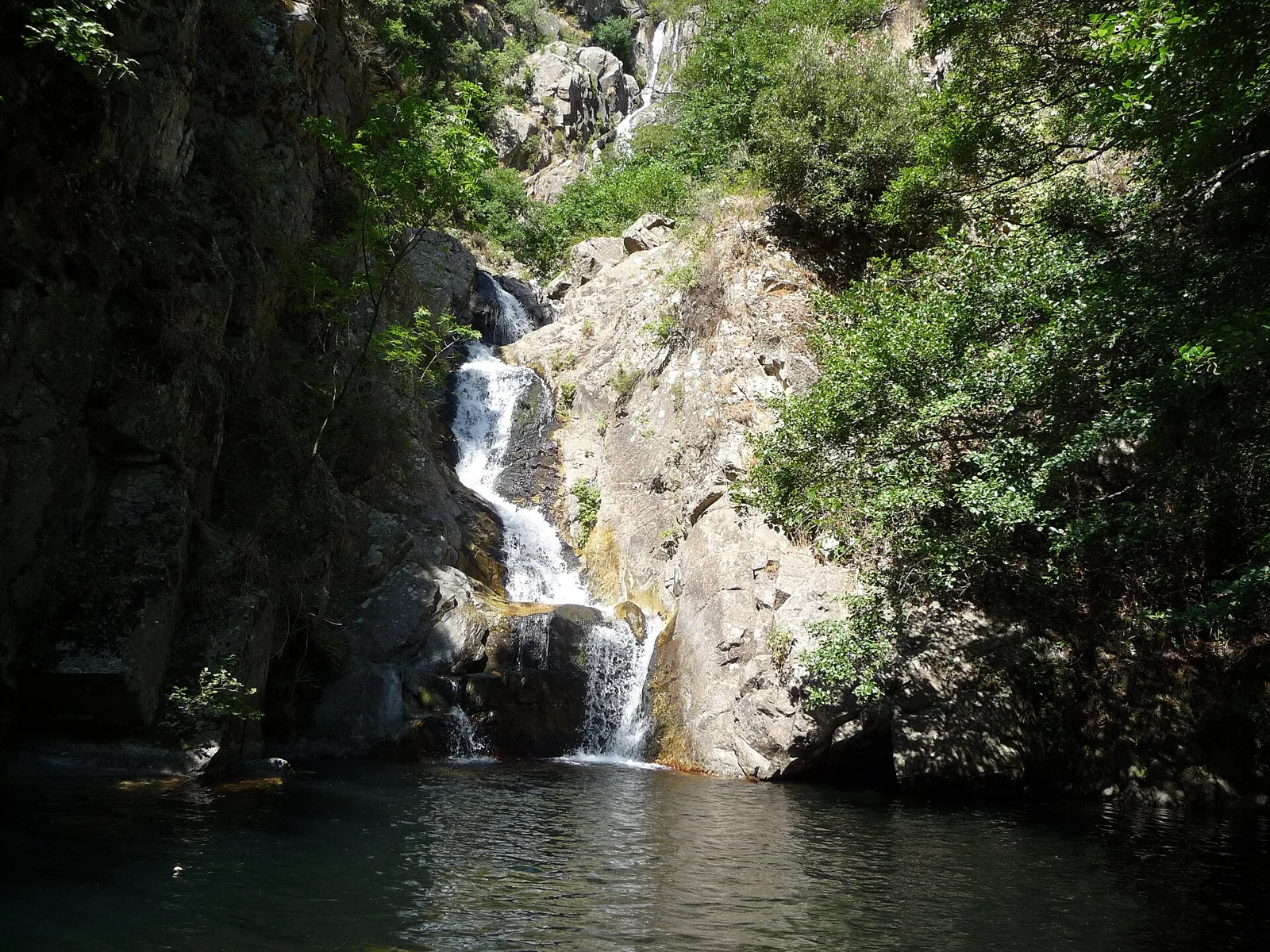 Marmarico falls into a dark pool in Bivongi.