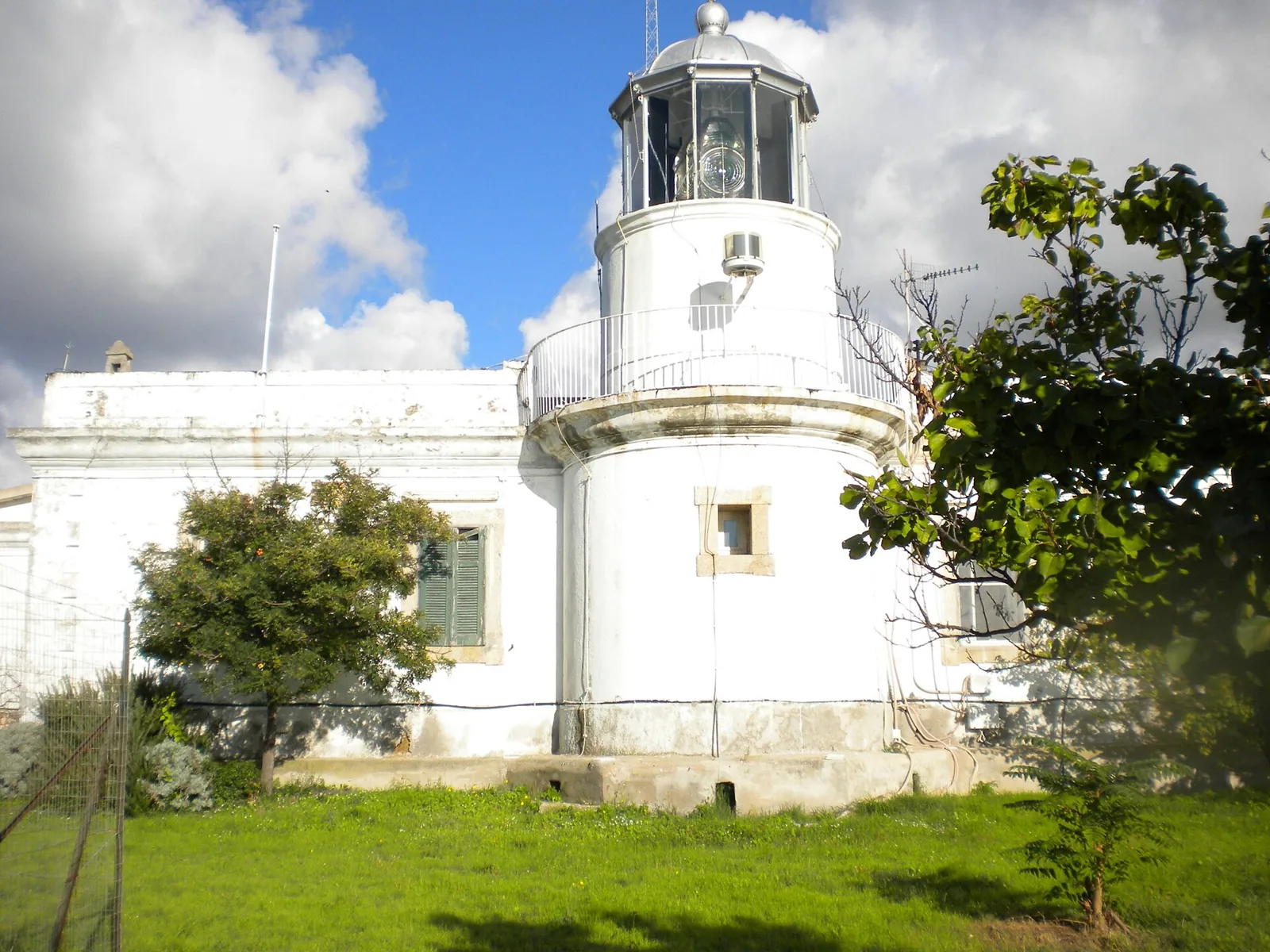 Lighthouse in Capo Vaticano against the sky.