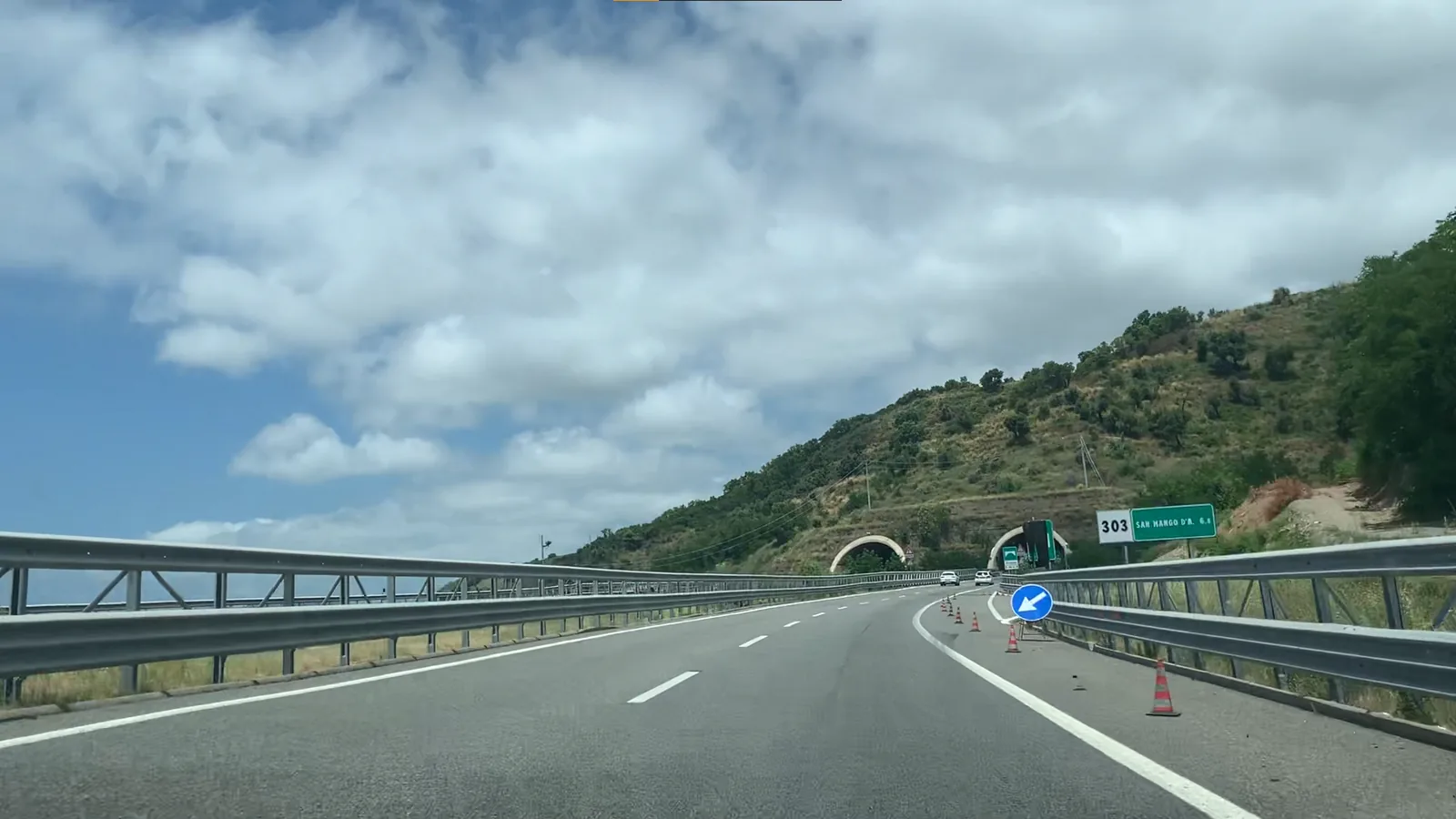 A2 motorway in Calabria near the Sciabica viaduct.
