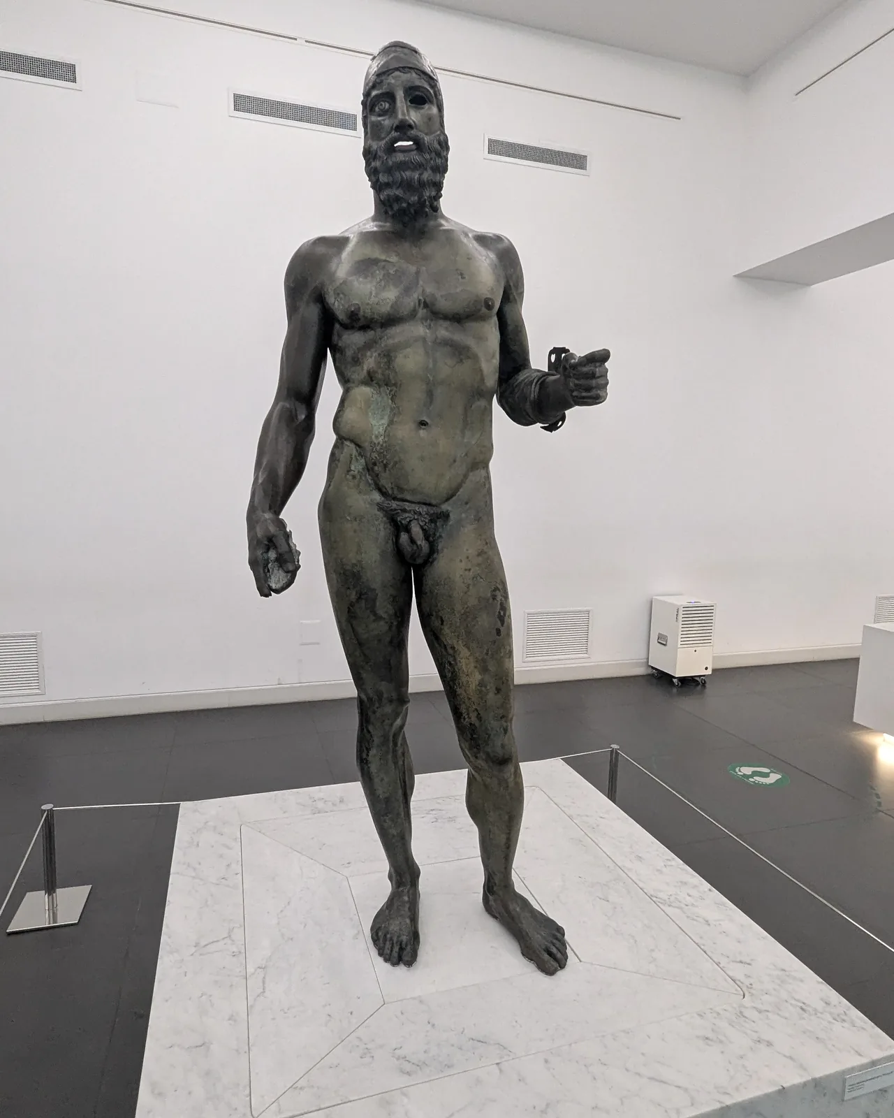 Riace Bronze B at the National Archaeological Museum in Reggio Calabria