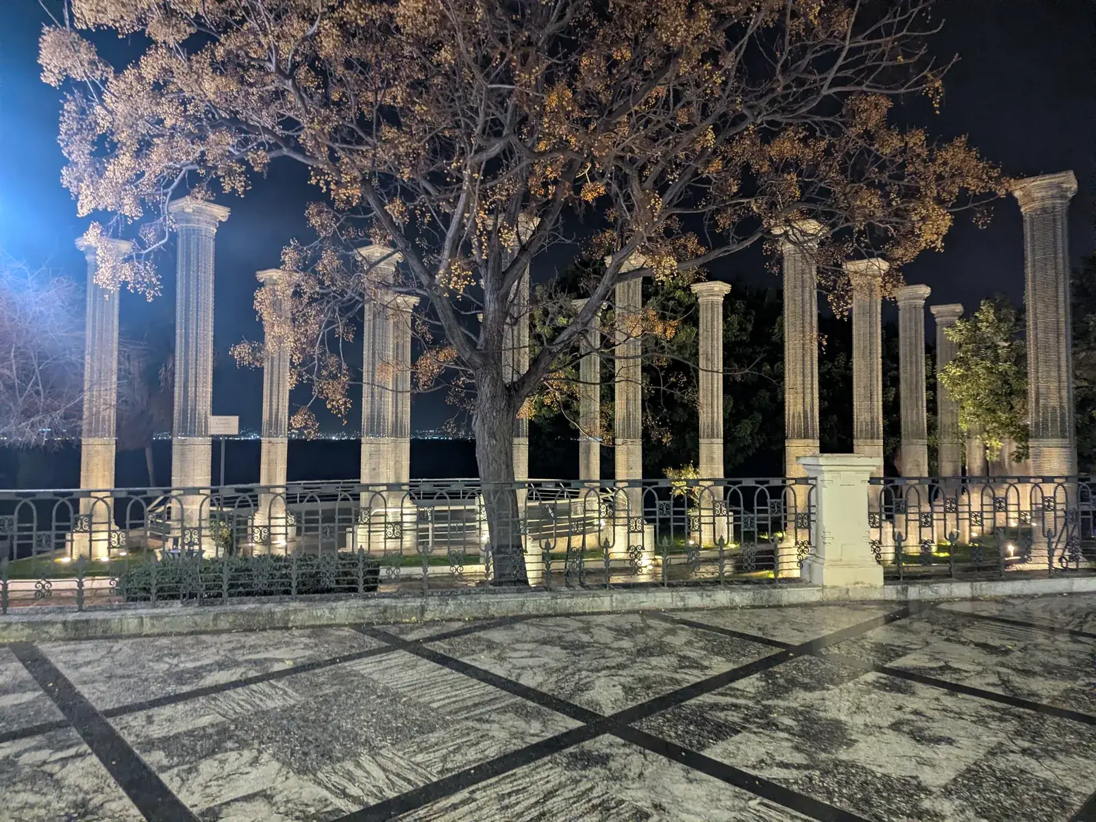The columns of Tresoldi’s Opera next to the Arena dello Stretto
