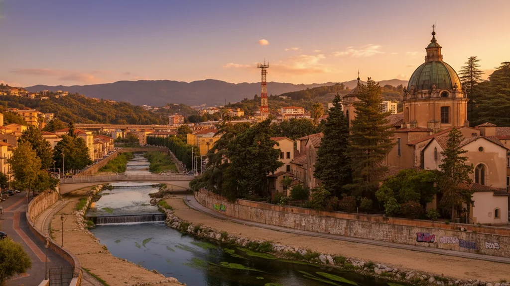 Cosenza – historic city centre with the Norman-Swabian castle on the hill