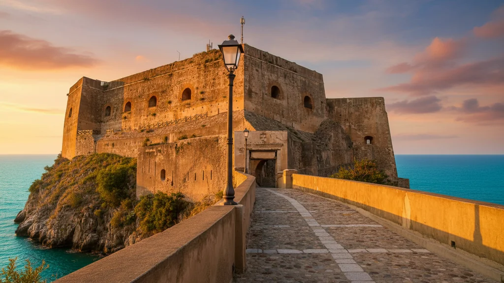 Castello Ruffo in Scilla perched on a cliff above the sea