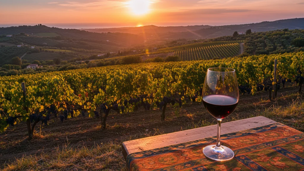 Calabrian wine – vineyard with a sea view